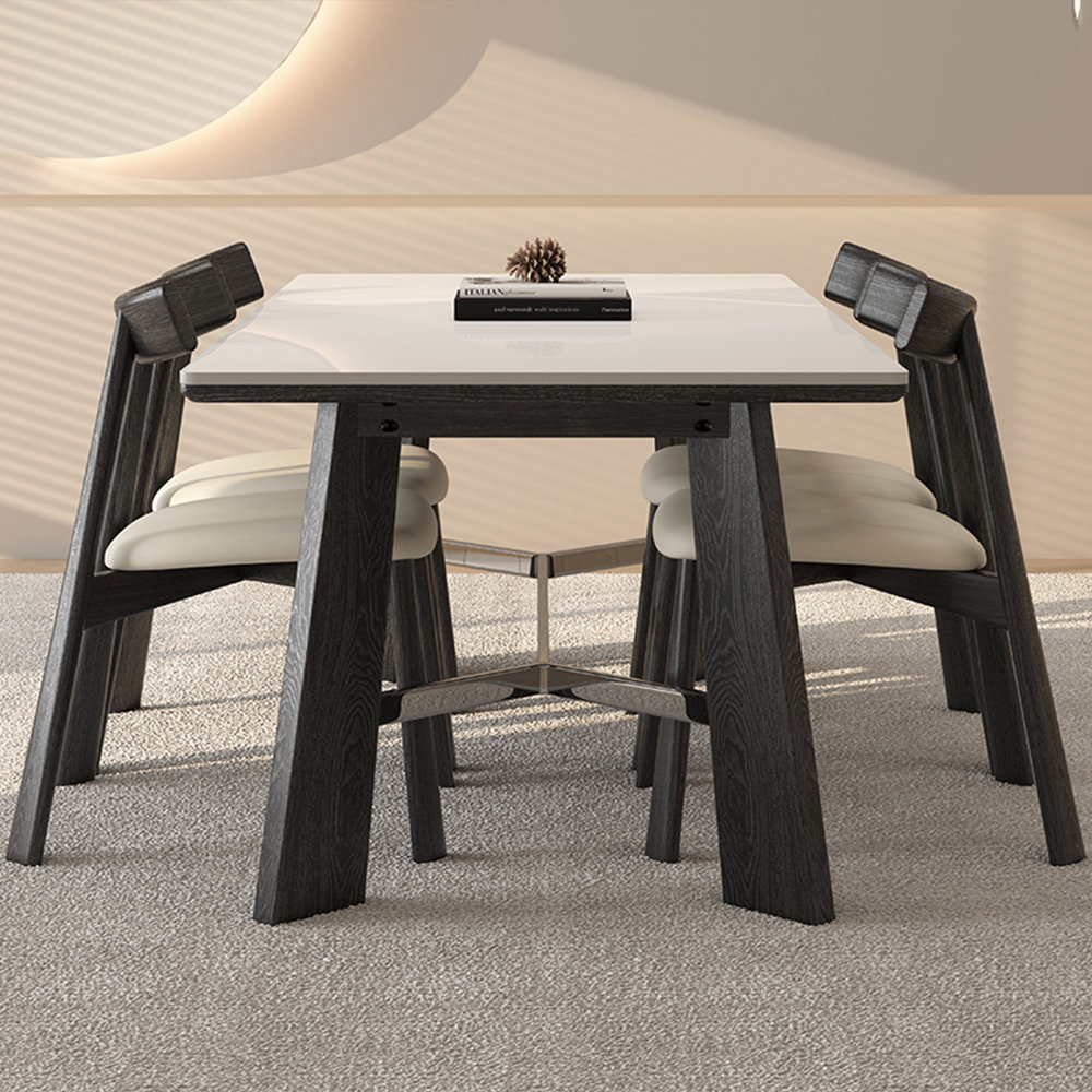 ZKuylo French style family black dining table sets | Wayfair